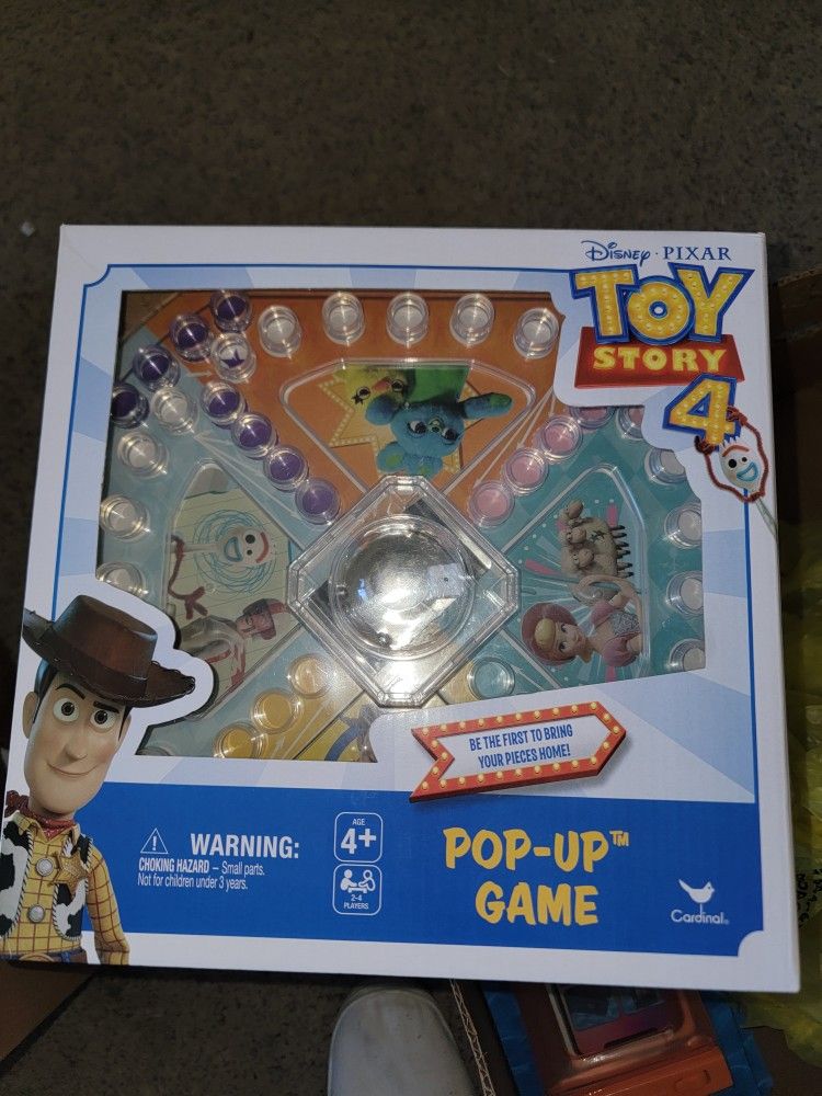 NEW TOY STORY STORY GAME.  MADE SO YOU CAN'T LOSE THE PIECES WHEN PLAYING WITH THE LITTLE ONES