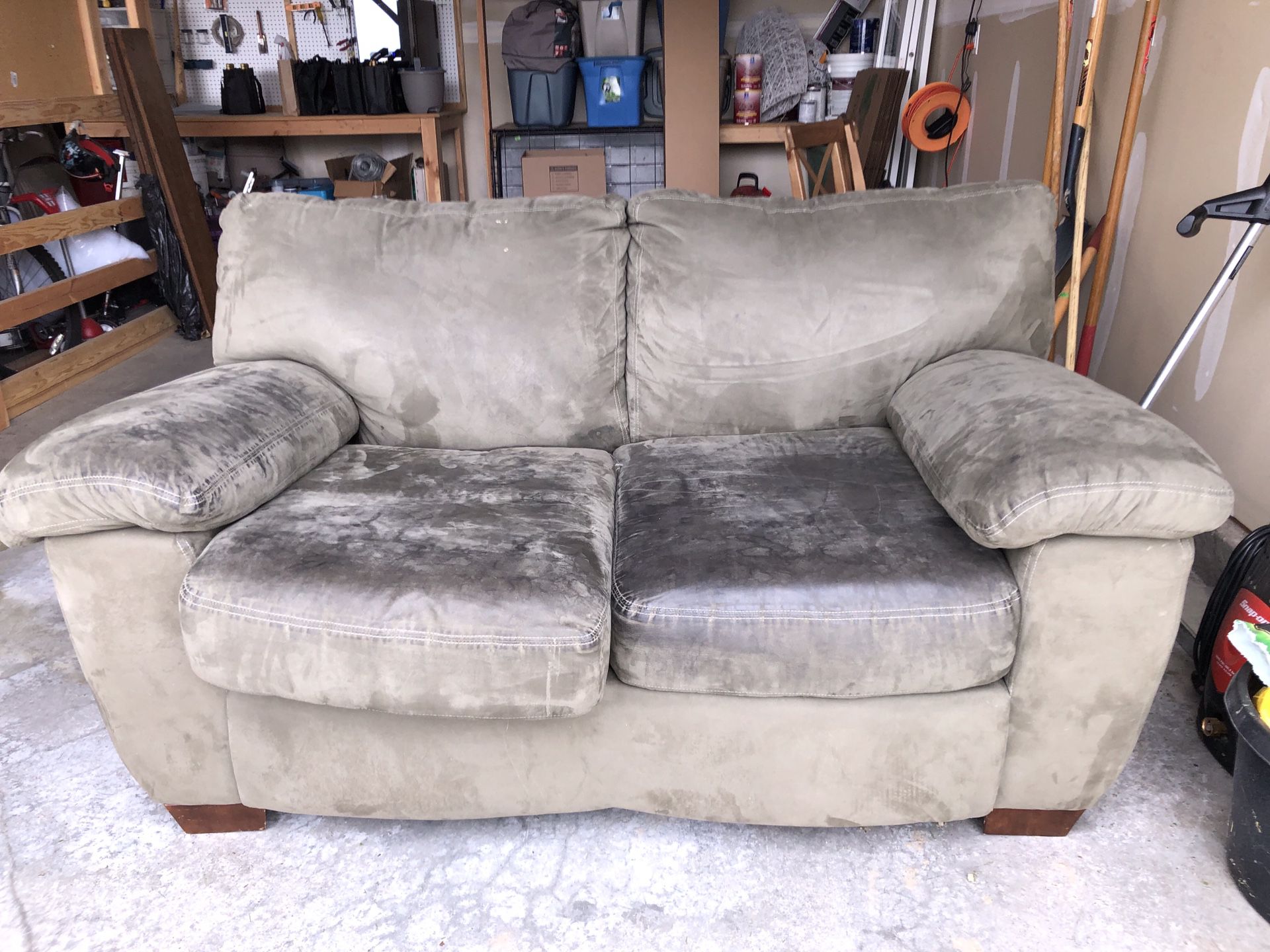 Suede leather love seat FREE!!!