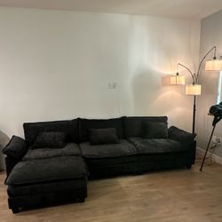 Beautifully crafted black couch