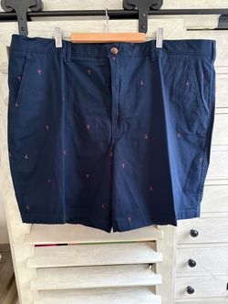 Men’s Croft & Barrow Flat front Navy Blue shorts with little red lobsters size 44 New w/tags
