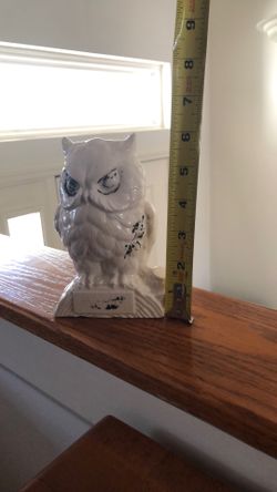 Vintage Ceramic “Be Wise Save” Owl Coin Bank