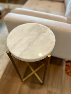 Modern Marble Accent Side Table