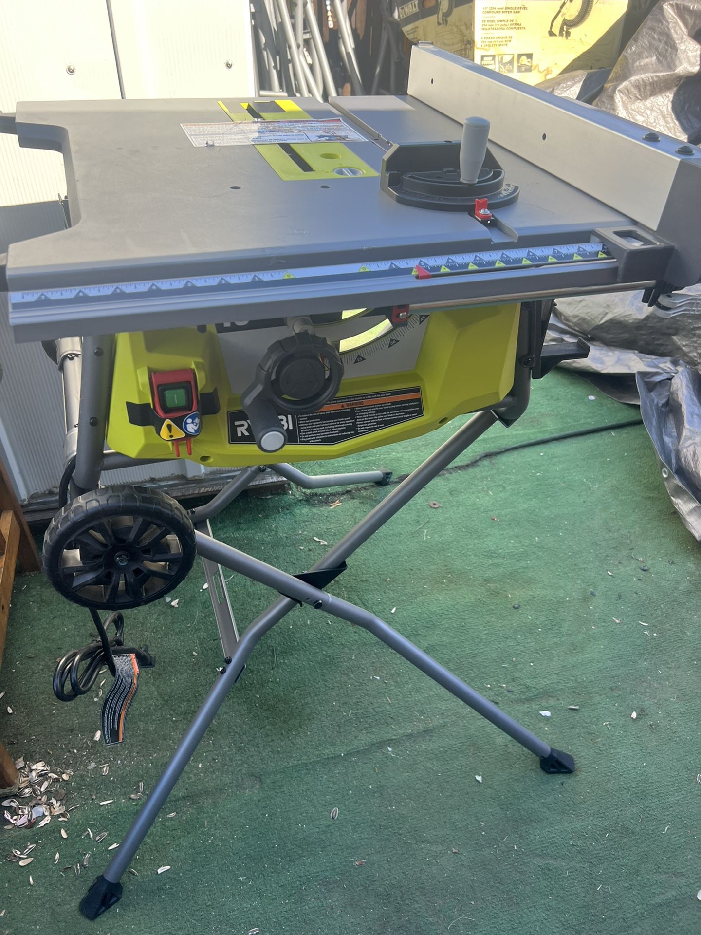 RYOBI 15 Amp 10 in. Expanded Capacity Portable Corded Table Saw With Rolling Stand