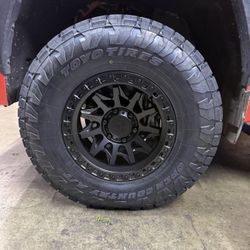 Lock Off-Road Lunatic Matte Black 305/70R17 Toyo Open Country ATIII Tires Package Deal, WE FINANCE