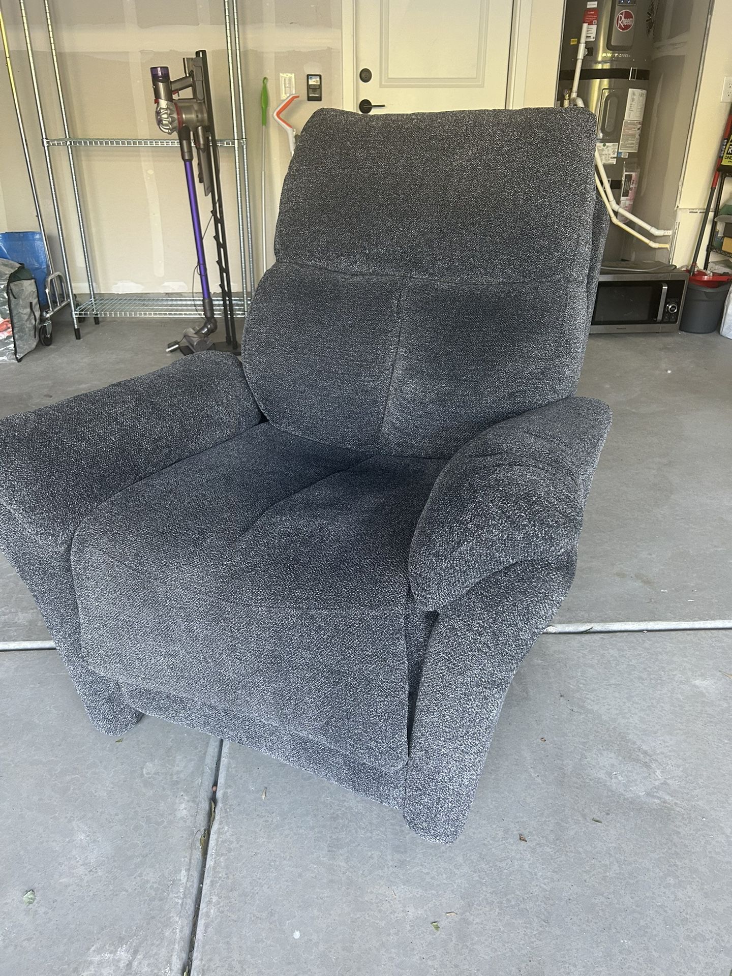 Swivel Rocker Fabric Recliner Chair ( Smoke Grey)