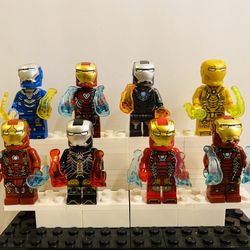 Iron Man Minifigures Marvel Collectible Set B | New Custom LEGO Compatible Toy