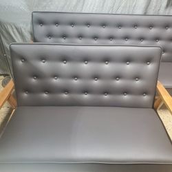 2pc Mid Century Modern Style Sofa With Loveseat (New)