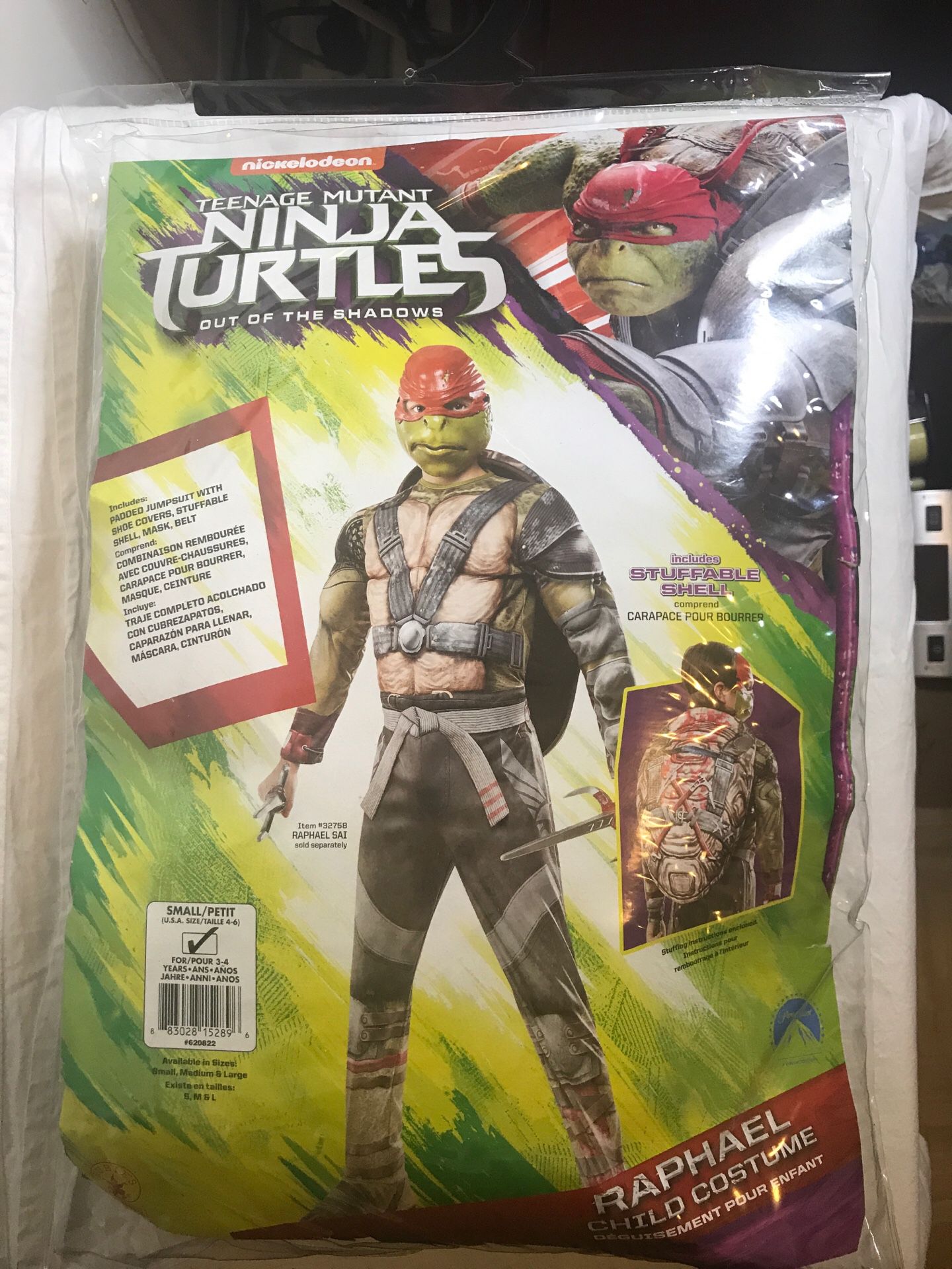 Teenage Mutant Ninja Turtles Raphael Child Costume Small 3-4