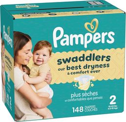 Pampers Swaddlers Diapers Size 2 - 148 ct