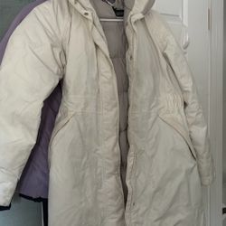White North Face Rain Coat