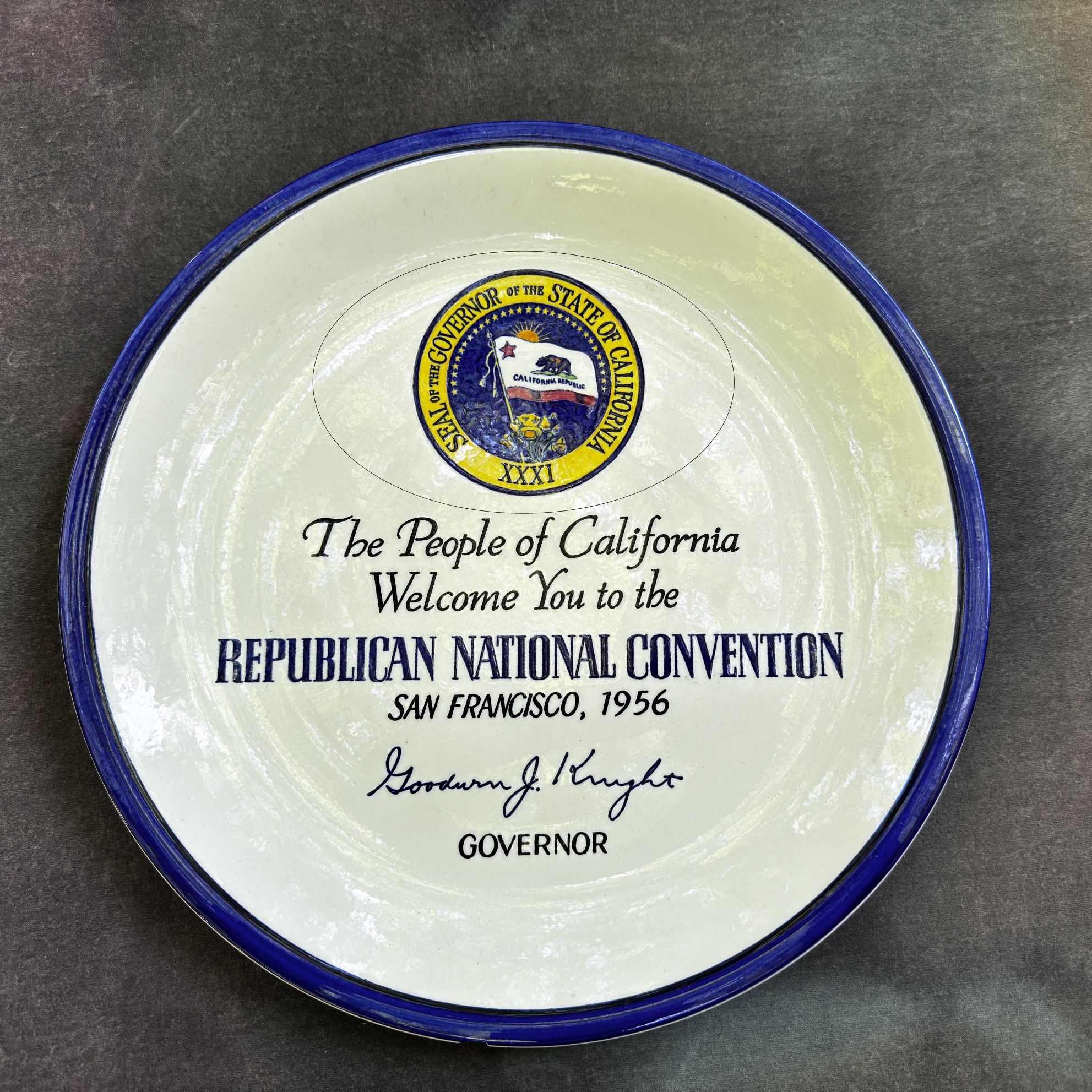 1956 Republican Convention Commemorative Plate