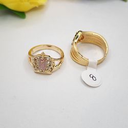 Religious Rings Set Gold-plated 3-colors #8