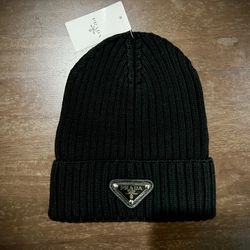 PRADA Black Wool And Cashmere Beanie
