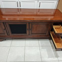 Solid Wood Tv Cabinet With DVD Storage