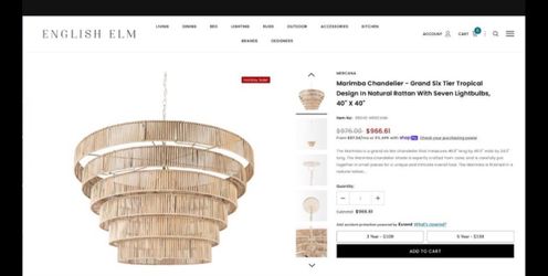 Rattan Chandelier