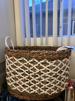 Boho Style Big Wicker Basket