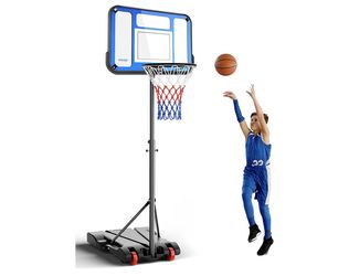 Brand New In The Box- Basketball Hoop Outdoor & Indoor, 7FT Adjustable Portable Basketball Hoops & Goals with LED, PE Backboard for Driveway, Garage, 