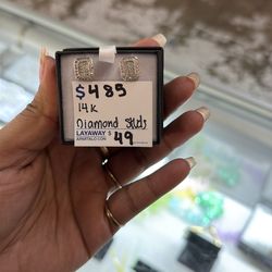 Diamond studs no backs