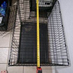 Dog Cage And Dog Bowl