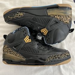 New Air Jordan Spizike Kings County 315371-070 Sz 8 Black Gold Blue Ribbon Rare