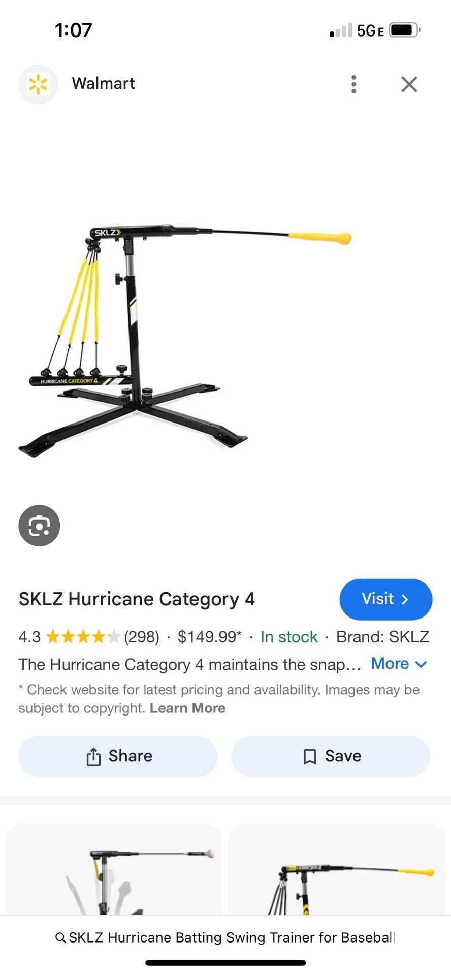 SKLZ Hurricane Batting Swing Trainer for Baseball & Softball