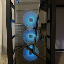 iBUYPOWER PC, LOGI TECH  WIRELESS KEYBOARD & MOUSE, DUAL ACER MONITOR w/  GRAPHICS DISPLAY  CORDS, DESK 