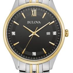 Bulova Men's Classic Calendar Quartz Silver Stainless Steel Watch 40 MM