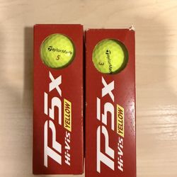 Brand New TaylorMade TPx Golf Balls Yellow, 6 Count