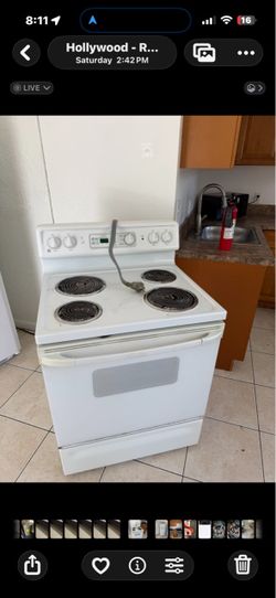 GE White Electric Coil Range Stove
