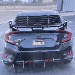 Honda Civic LX Gen 10 (2016-2020) Rear Diffuser 