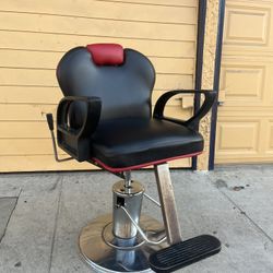 Barber chair (red and black)