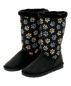 Black Paws Aplenty Slipper Boot - Women size 8