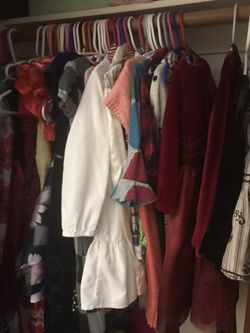 Girl clothes and shoes .size newborn to junior Girls . No holes or stains . Only in good shape $1-5 each