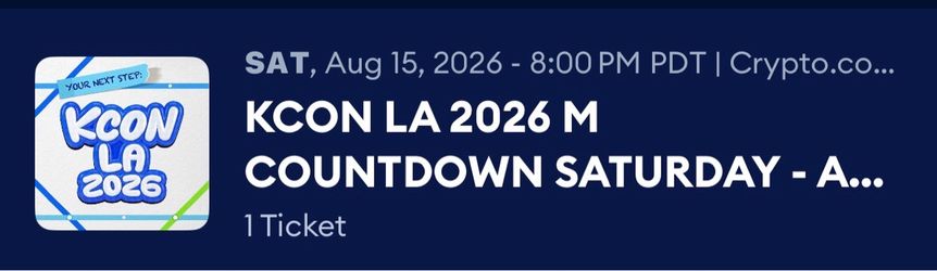 WTS KCON 8/15 TICKET