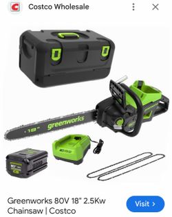 CHAINSAW WITH BATTERY 🪫 CHARGER 🔌 AND BOX CARRY
