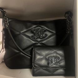 New Black Juicy Couture Purse/wallet Set 