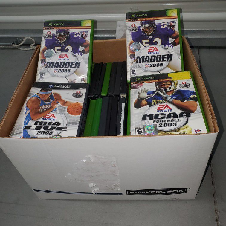 Full Box Of Original XBOX And PS2 Games