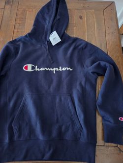 Champion men pullover hoodie navy