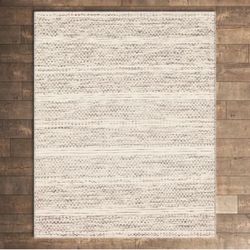 Sylvie Chevron Flatweave wool cream/black Rug Brand New - $250