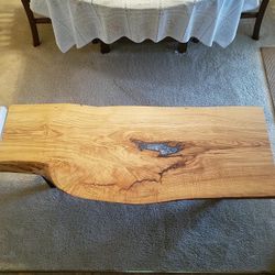 Beautiful Live Edge River Table Smooth Top Coffee Table