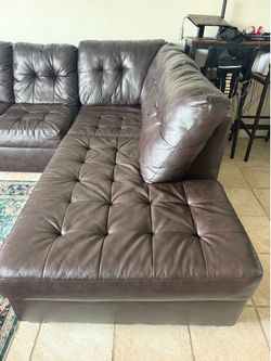 Leather (pleather) couch sectional