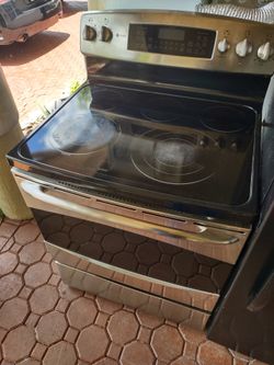 Stove range oven glass top