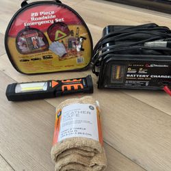Battery Charger, Emergency Roadside Kit, Rechargeable Magnetic Flashlight