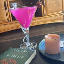 vintage pink margarita novelty lamp