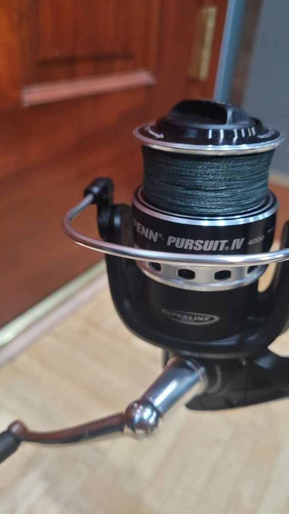 Penn Pursuit IV 4000 Fishing Reel w/ 20lb Power Pro Braid  on 7'2 Profishiency David Dudley Pro Series Rod w/ Powerbait on 20lb  Flouro