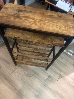 Wine Rack  with Glass Holder