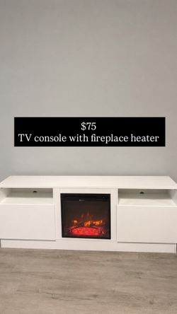 TV Console with fireplace heater