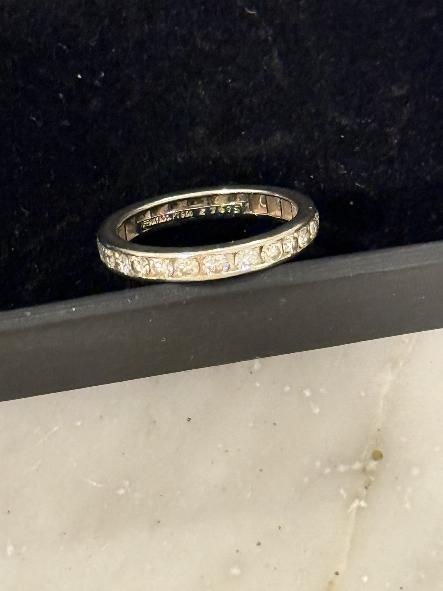 Tiffany Setting Full Diamond Wedding Band Size 5.5