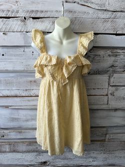 Sugar Thrillz Buttercream Eyelet Babydoll Dress ☀️🍋