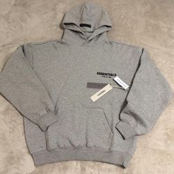 🔥 FEAR OF GOD ESSENTIALS HOODIE – DARK OATMEAL / DARK GREY – SIZE MEDIUM (NEW)